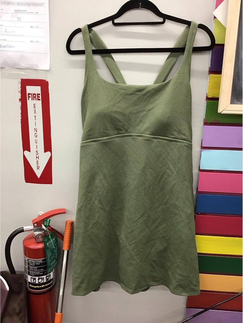 Lands end womens swim d dress size large olive green full coverage new JCPenney